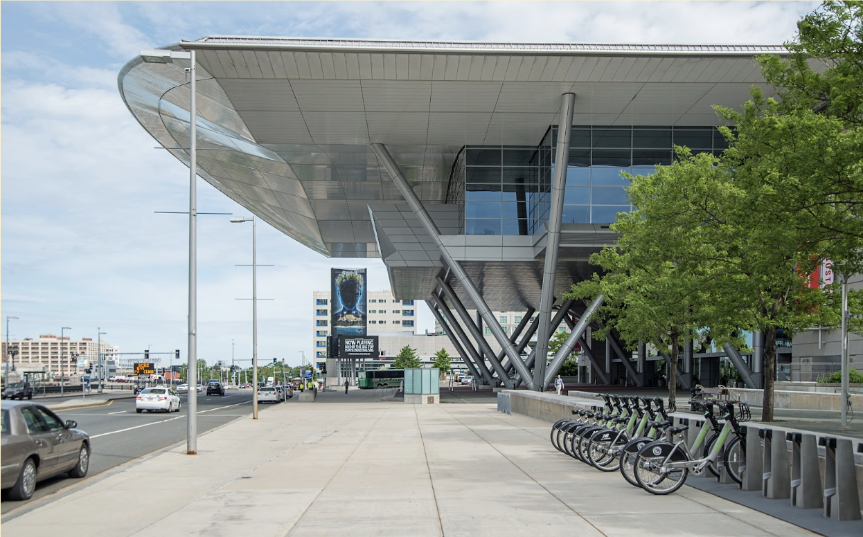 Summer Street entrance to the Boston Convention and Exhibition Center.