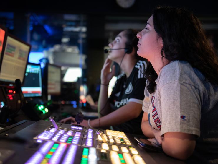 Students working in studio