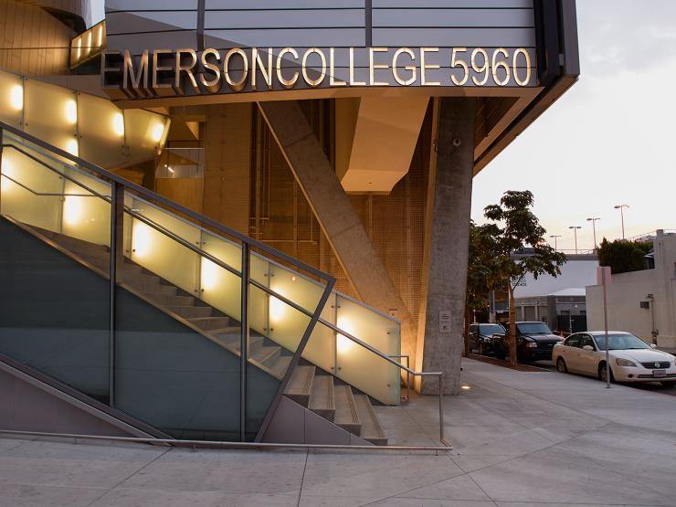 exterior entrance to Emerson Los Angeles building on Sunset Boulevard