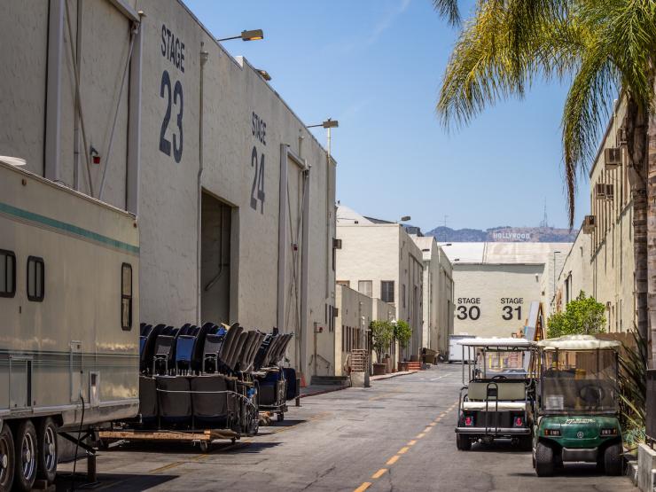 Movie studio lot in Los Angeles