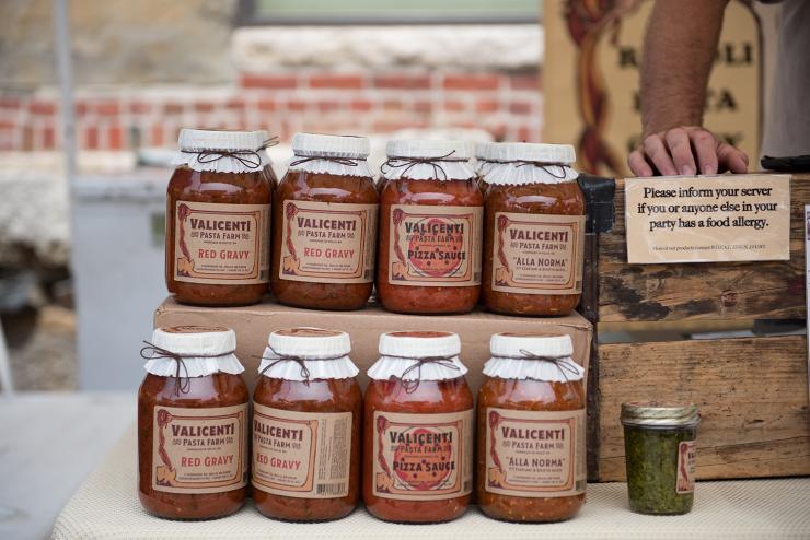 jars of food stacked